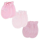 Rose Textiles 3Pk Naturelle Mitts Pink, 0/6M Image 1
