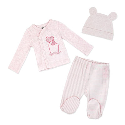 Rose Textiles 3Pk Naturelle Take Me Home Set, Pink Image 1