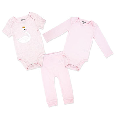 Rose Textiles 3Pk Naturelle Turn Me Around Set, Pink Image 1