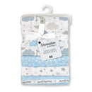 Rose Textiles - 4 Pack Receiving Blanket, Blue Sweet Dreams Image 2