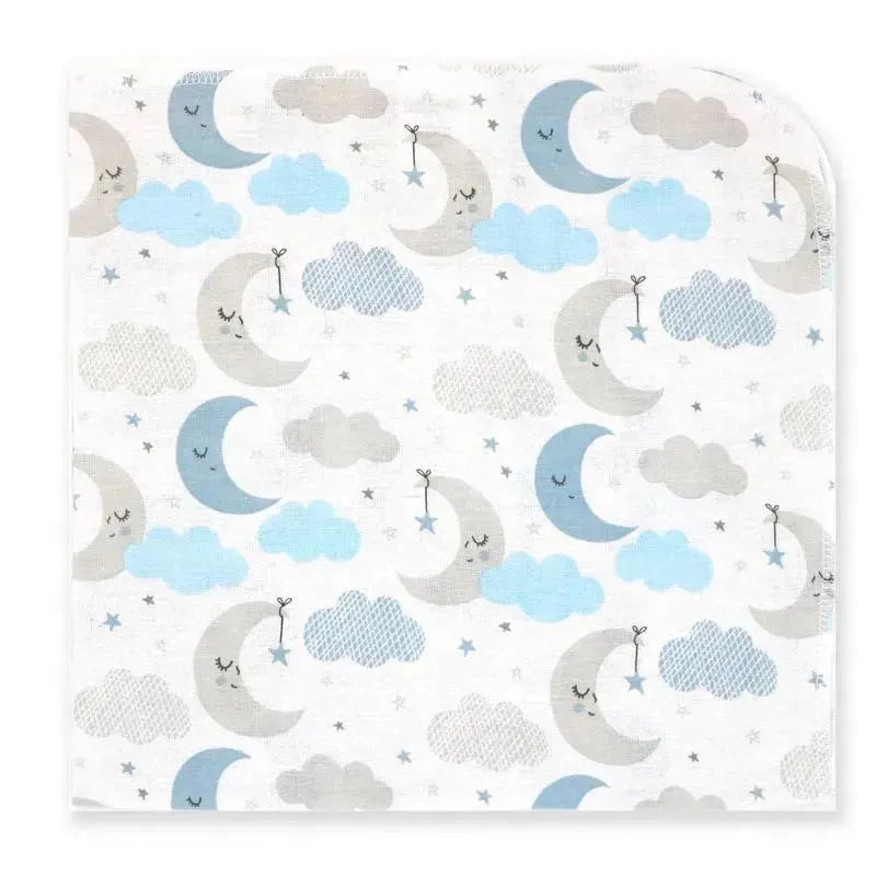 Rose Textiles - 4 Pack Receiving Blanket, Blue Sweet Dreams Image 3