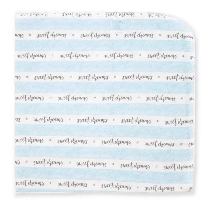 Rose Textiles - 4 Pack Receiving Blanket, Blue Sweet Dreams Image 6