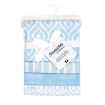 Rose Textiles- 4 Pack Receiving Blanket, Blue Watercolor Image 2