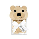 Rose Textiles - 4 Pk Baby Hooded Towel Set Tan Bear Image 2
