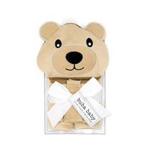 Rose Textiles - 4 Pk Baby Hooded Towel Set Tan Bear Image 2