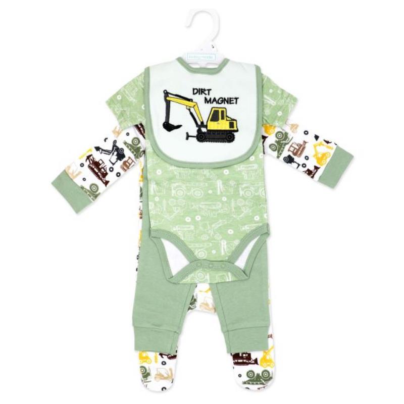 Rose Textiles - 4Pk Baby Boy Sage Dirt Magnet Set Image 2