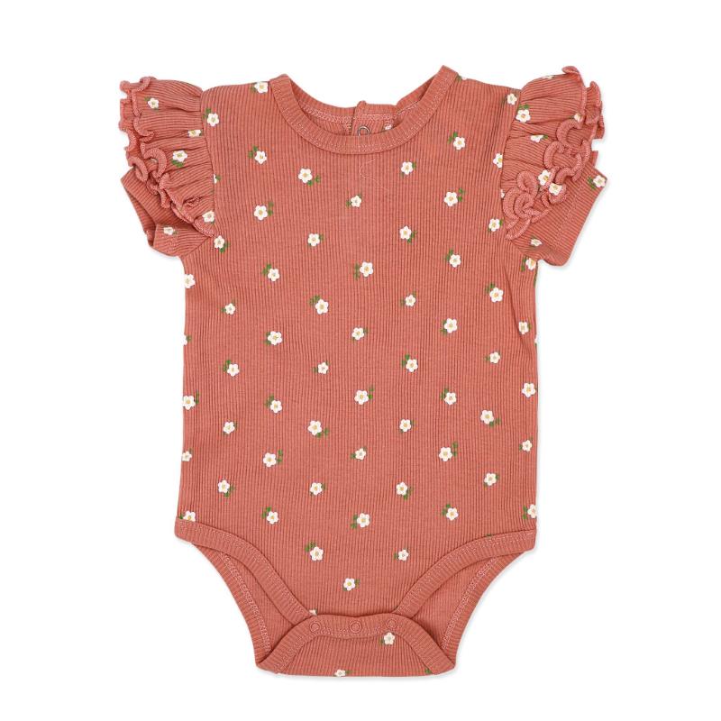 Rose Textiles - 4Pk Baby Girl Pant Set, Coral Floral Image 3