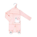 Rose Textiles - 4Pk Baby Girl Take Me Home Set, Pink Llama Image 2