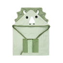 Rose Textiles - 4Pk Baby Hooded Towel Set Sage Dino Image 1