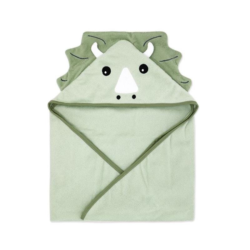 Rose Textiles - 4Pk Baby Hooded Towel Set Sage Dino Image 3