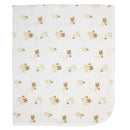 Rose Textiles 4Pk Flannel Receiving Blankets, Tan Folliage Image 3