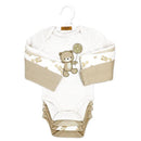 Rose Textiles 4Pk Naturelle Long Sleeve Bodysuit, Beige  Image 2