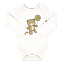Rose Textiles 4Pk Naturelle Long Sleeve Bodysuit, Beige  Image 3
