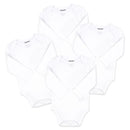 Rose Textiles 4Pk Naturelle Long Sleeve Bodysuit, White Image 1