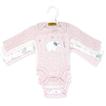 Rose Textiles 4Pk Naturelle Short Sleeve Bodysuit, Pink Image 2