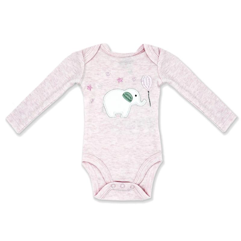 Rose Textiles 4Pk Naturelle Short Sleeve Bodysuit, Pink Image 3