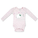 Rose Textiles 4Pk Naturelle Short Sleeve Bodysuit, Pink Image 3