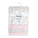 Rose Textiles - 4Pk Receiving Blanket Pink Bunnies Image 2