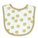 Rose Textiles 4Pk Scoop Bib Set, Tan Milk & Cookies Image 4