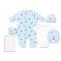 Rose Textiles - 5Pk Baby Boys Mesh Bag Set, Prince Bear Blue Image 1