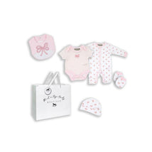 Rose Textiles - 5Pk Baby Girl Set With Gift Bag, Bow Image 1