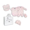 Rose Textiles - 5Pk Baby Girl Set With Gift Bag, Bunny Image 1