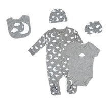 Rose Textiles - 5Pk Baby Neutral Grey Moon Mesh Bag Set Image 1