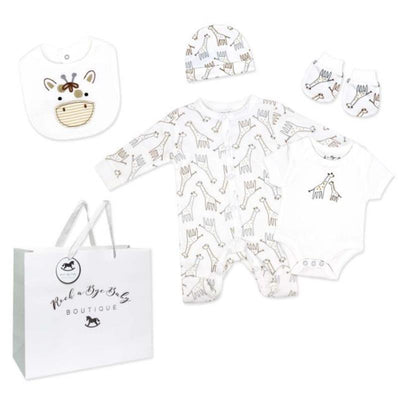 Rose Textiles - 5Pk Baby Neutral Mesh Bag Set, Giraffe Image 1