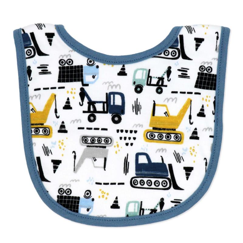 Rose Textiles 5Pk Bib & Sock Set, Blue Tractor  Image 4