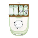 Rose Textiles 5Pk Bib & Sock Set, Sage Sheep Image 2