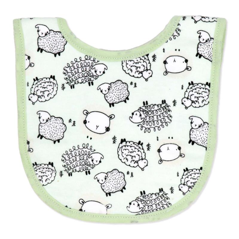Rose Textiles 5Pk Bib & Sock Set, Sage Sheep Image 5