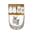 Rose Textiles 5Pk Bib & Sock Set, Tan Dog Image 2