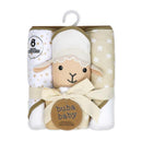 Rose Textiles 6Pk Bath Set: 3 Hooded Towels & 3 Washcloths, Tan Lamb Image 2
