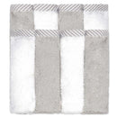 Rose Textiles 8Pk Washcloth Set, Grey/Ivory Image 1