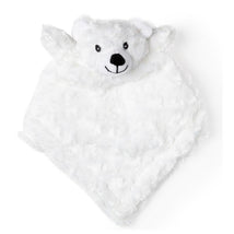 Rose Textiles Baby Bear Curly Plush Security Blanket White Image 1
