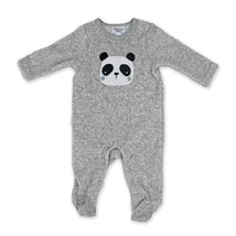 Rose Textiles - Baby Boy Ribbed Velour Coverall, Panda Image 1