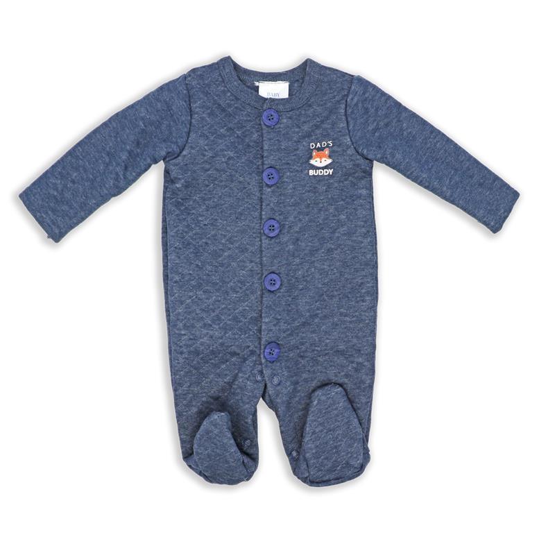 Rose Textiles - Baby Boy's Quilted Footie Dad's Buddy Image 1