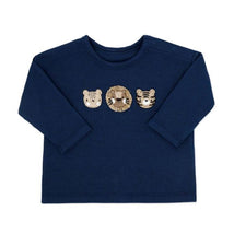 Rose Textiles - Baby Boys Waffle Pant & Hat Set, Navy Animals Image 1
