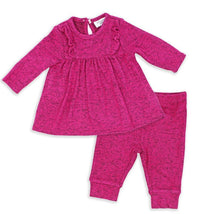Rose Textiles - Baby Girls 2 Pc Pant Set, Fuchsia Heather Image 1
