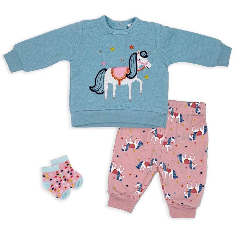Rose Textiles - Baby Girls 3 Piece Quilted Set, Unicorn Image 2