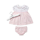Rose Textiles - Baby Girls Dress Set, Pink Floral Image 1