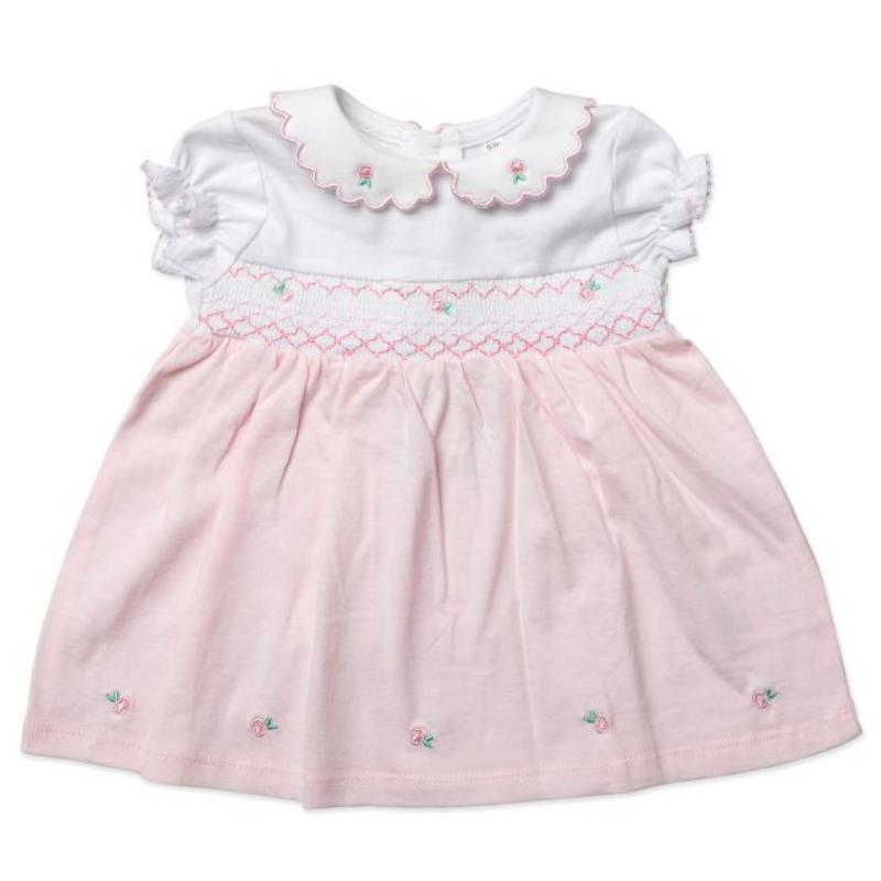 Rose Textiles - Baby Girls Dress Set, Pink Floral Image 3