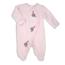 Rose Textiles - Baby Girls Quilted Footie, Rose Image 1