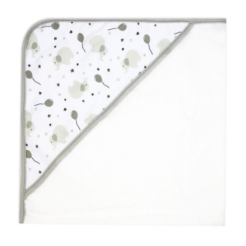 Rose Textiles - Baby Hooded Towel, Grey Image 1