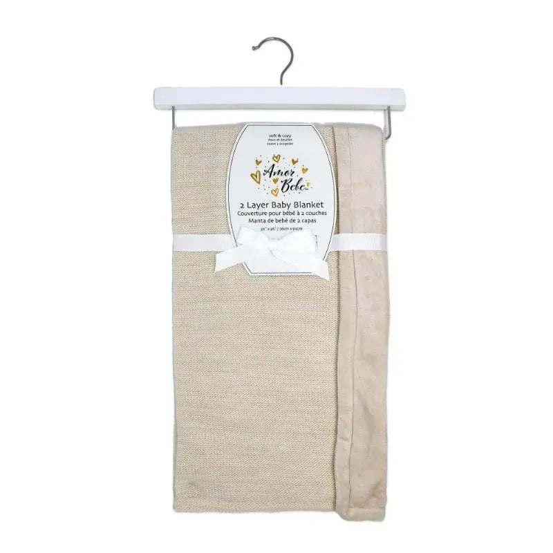 Rose Textiles - Baby Knit Mink Oatmeal Blanket Image 2
