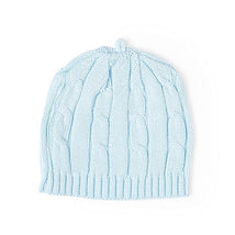 Rose Textiles - Baby Mode Signature Blue Cable-Knit Beanie Image 1