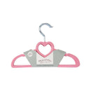 Rose Textiles - Baby Velvet Hangers - Pink Heart 10 units Image 1