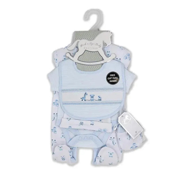 Rose Textiles - Boys 5Pc Set With Gift Bag, Toy Box | MacroBaby