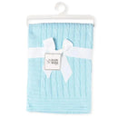 Rose Textiles - Cable Knit Blanket, Blue Image 1