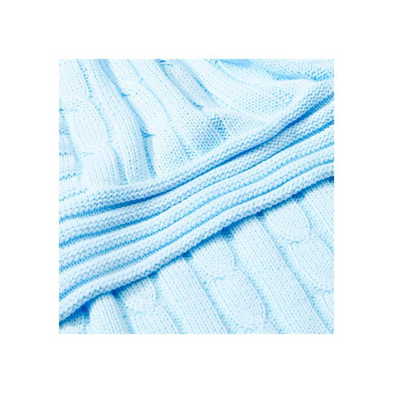 Rose Textiles - Cable Knit Blanket, Blue Image 3